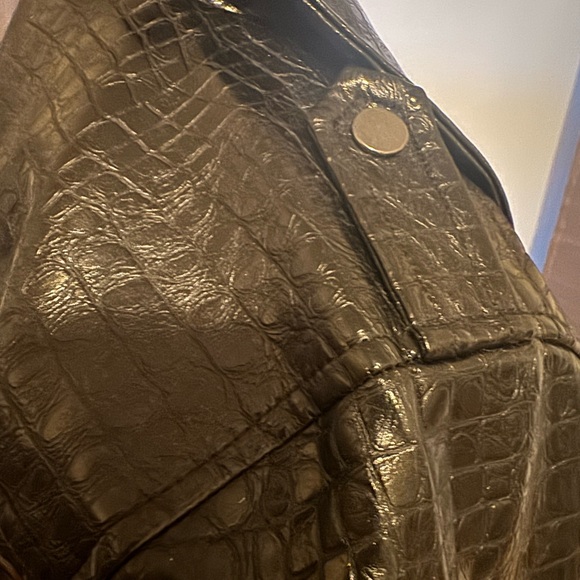 NEW ModCloth Crocodile Rock 1980's Punk Faux Leather Moto Jacket Medium NWT - Picture 6 of 10